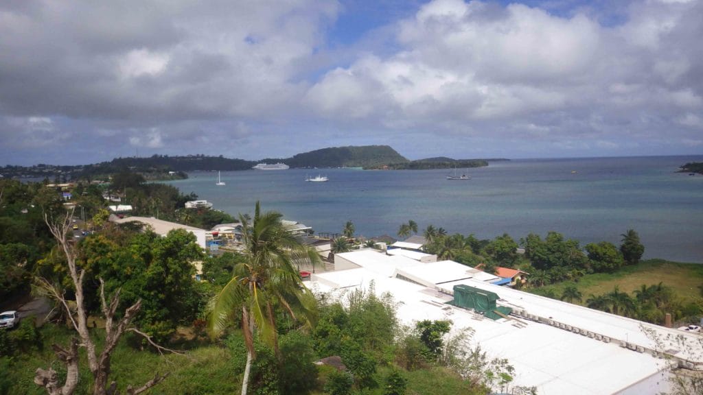 view of the bay in Vanuatu on a beautiful day