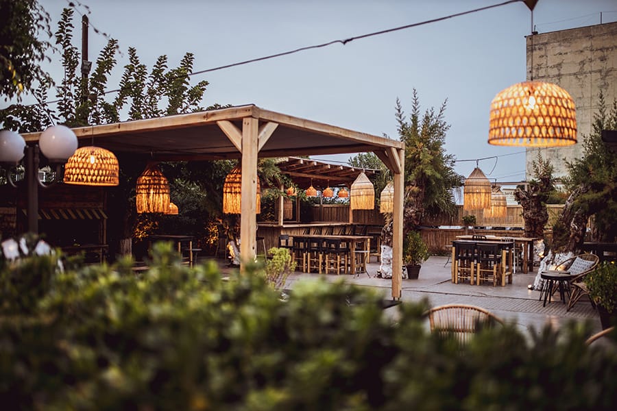 Outside Seating at a Kava Bar