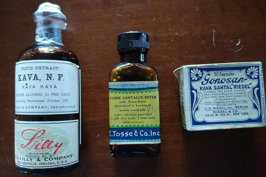 Antique Kava product containers